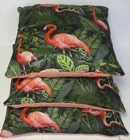 Kussenhoes Bladeren met Flamingo's  40 x 40 cm TIJDELIJK niet leverbaar